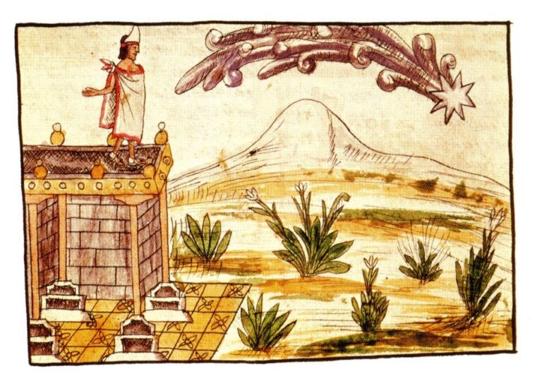 Montezuma komeet, 1519. Asteekide valitseja Montezuma arvates ennustas komeet ette taevamao ja loojajumala Quetzalcoatli tagasitulekut. Saabus hoopis Hernan Cortes oma kambaga. Usk komeedi jumalikku tähendusse resp. jumala ilmumisse komeedina on seega maksnud muudelegi meestele valusalt kätte.