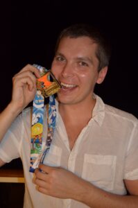 Uhke tunne: Rakvere ööjooksu korraldaja Marko Torm tänavu jaanuaris pärast Miami maratoni poolmaratoni distantsi läbimist.