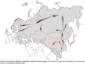 Hiina geneetikute kaart meie ühise isaliini rahvarände rekonstruktsiooni kohta.
