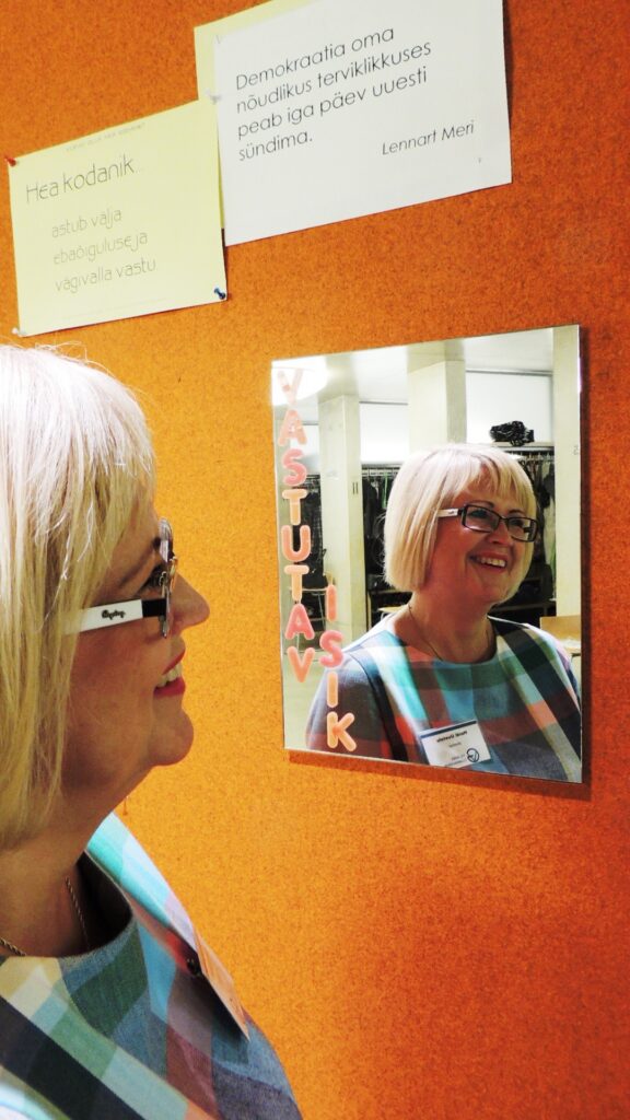 Heidi Uustalu Viljandi gümnaasiumis. Foto: Ene Nobel