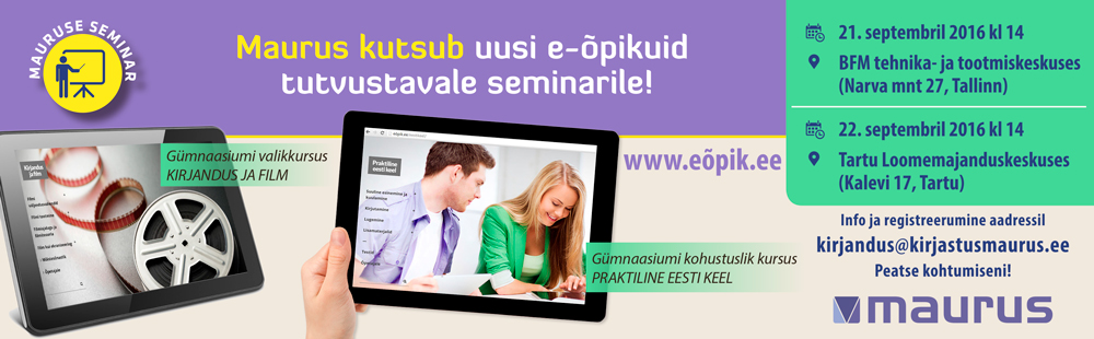 Uued e-õpikud Mauruse kirjastuselt