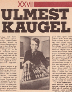 Fragment leheküljest looga koolipoiss Tarmo Uustalust. (Tiit Koha foto)