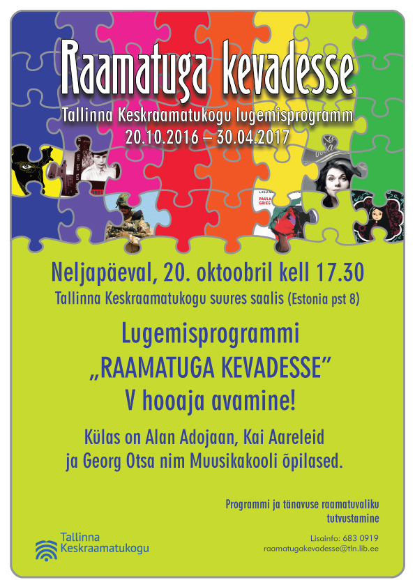 Alustab Tallinna keskraamatukogu lugemisprogramm „Raamatuga kevadesse”