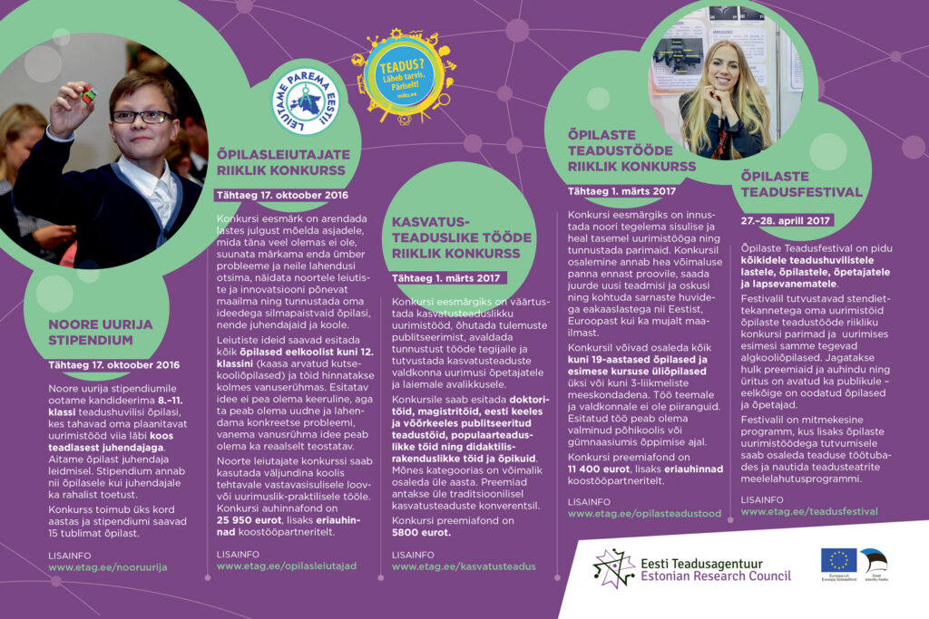 Õpilaste teadushuvi toetuseks