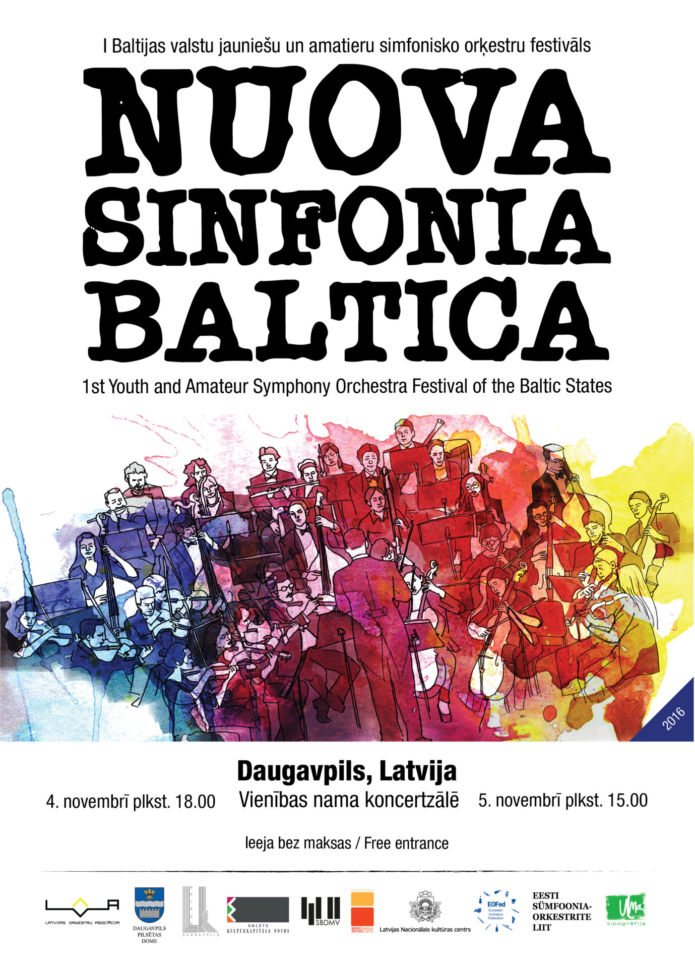 Kolme muusikakooli orkestrid osalevad „Nuova Sinfonia Baltica” festivalil