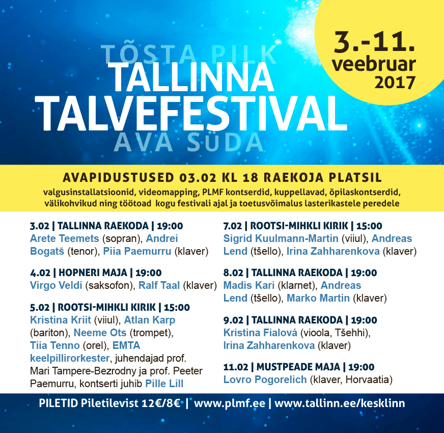 Täna algab värvi- ja valgusküllane Tallinna Talvefestival