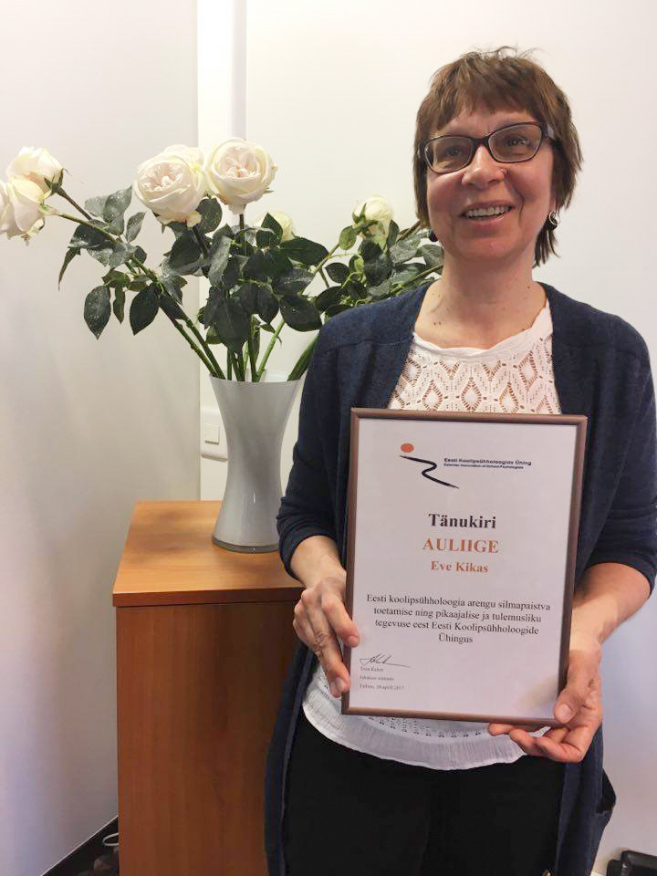 Eesti koolipsühholoogide ühingu esimeseks auliikmeks sai professor Eve Kikas