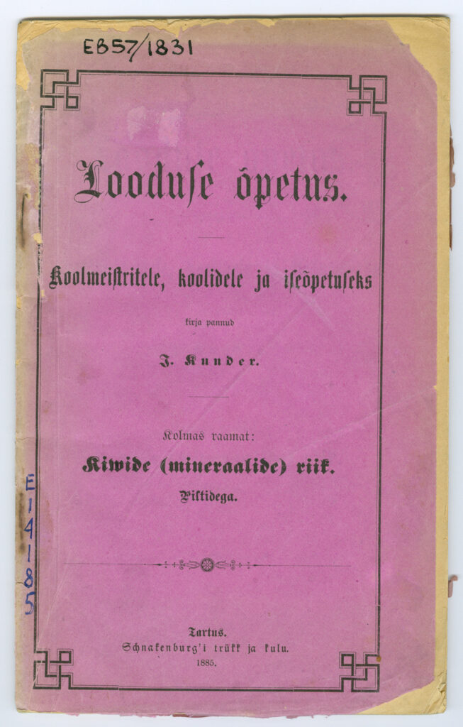 Õpetus kehade üle: vanade keemiaõpikute keel