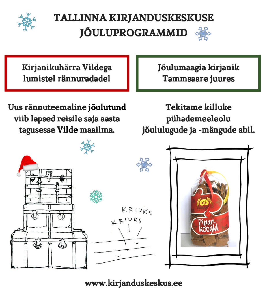 Tallinna kirjanduskeskus kutsub detsembrikuus jõuluprogrammidesse