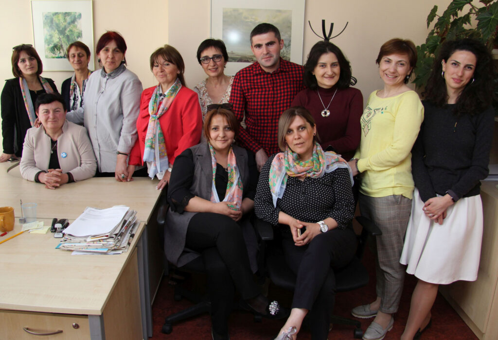 Gruusia külalised Õpetajate Lehe toimetuses