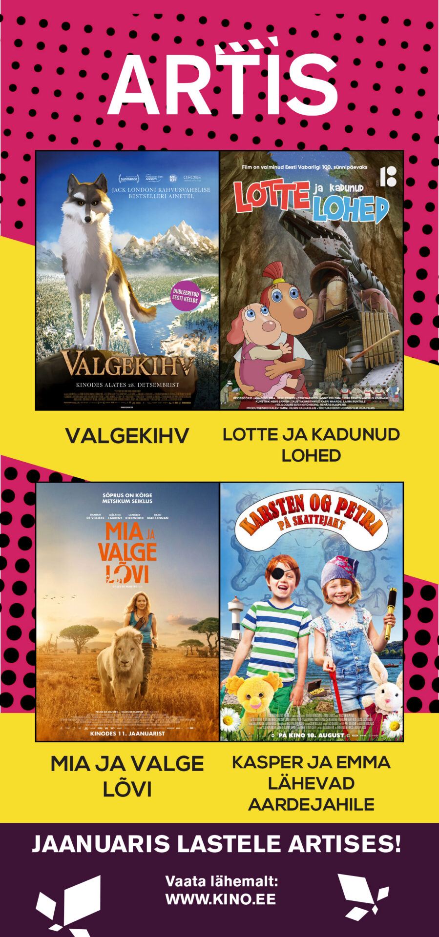 Kino Artis pakub koolilastele valiku uusi väärtfilme