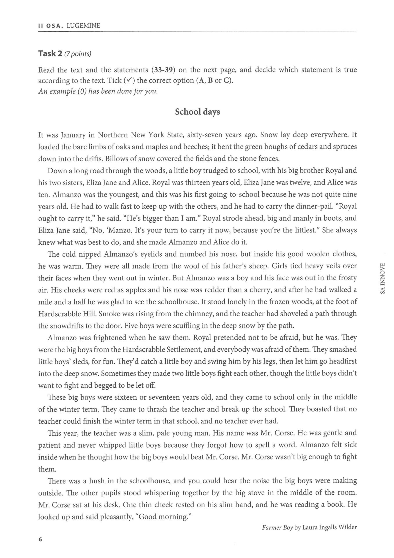 Lõpueksami tekst häiris õpetajaid