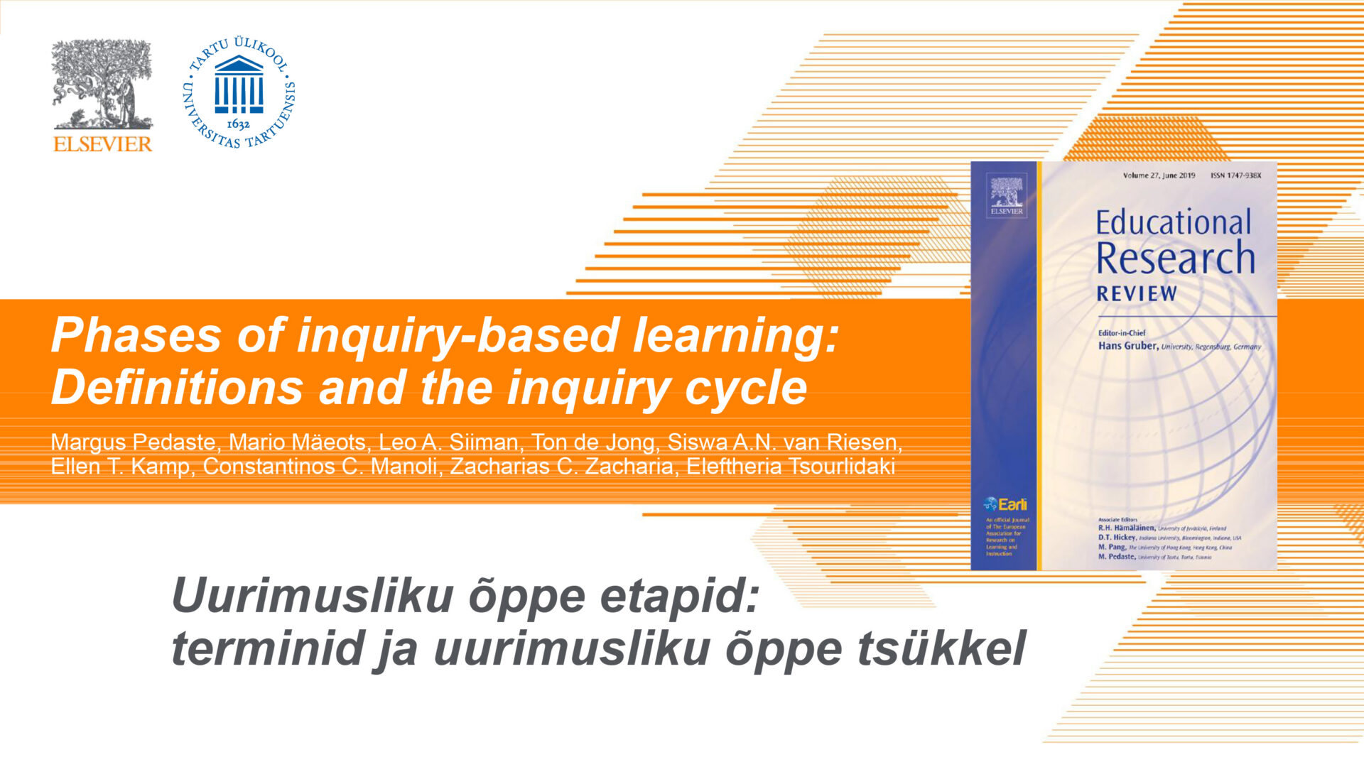 Eestlaste uurimusliku õppe menuartikkel tõlgiti ka eesti keelde