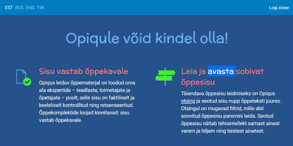 Opiqu enesekontrolliga ülesanded ehk Päriselt individualiseeritud õpe