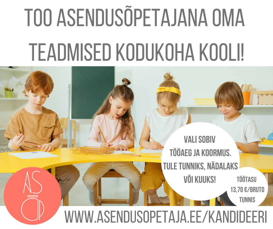 Asendusõpetajana õpiabi pakkumas ehk Tõhusad meetodid