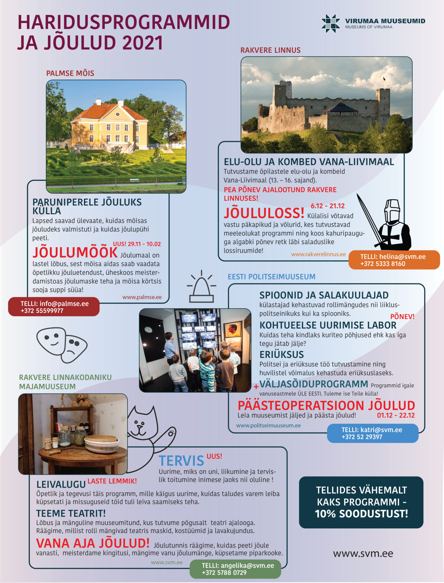 Virumaa muuseumide haridusprogrammid ja jõulud 2021. aastal