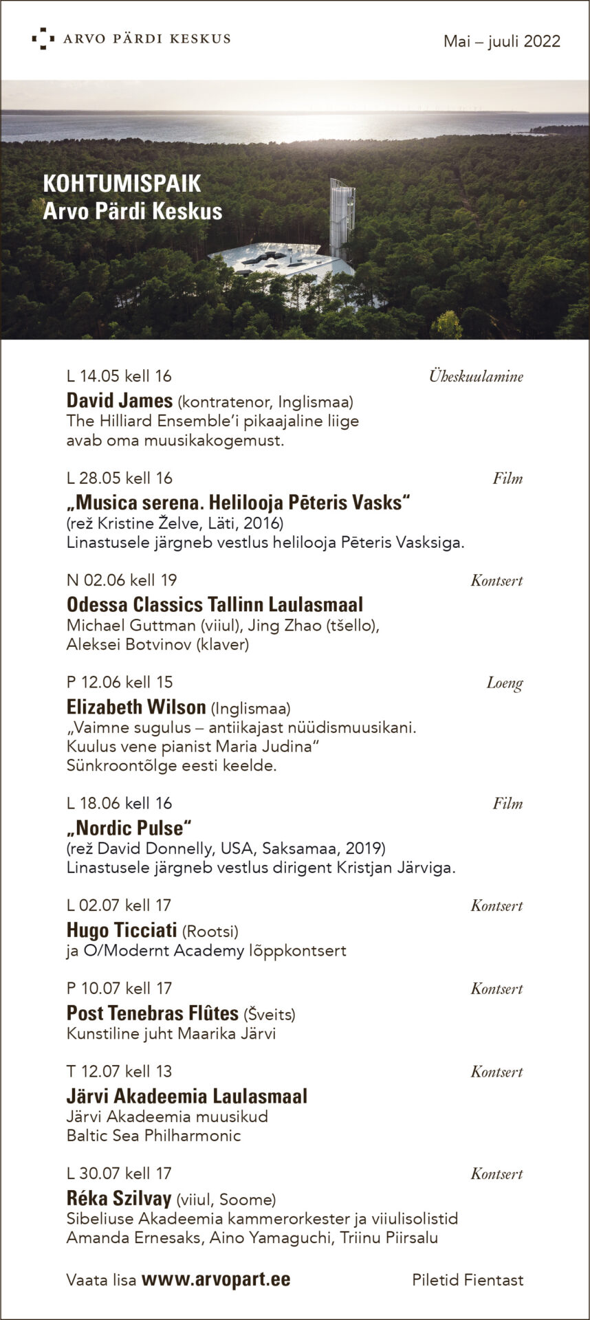 Kohtumispaik Arvo Pärdi Keskus