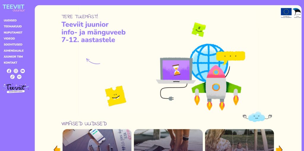 Haridus- ja noorteamet avas lastele mõeldud info- ja mänguportaali
