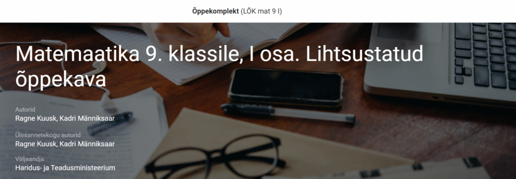 Matemaatika digiõpik lihtsustatud õppekavale