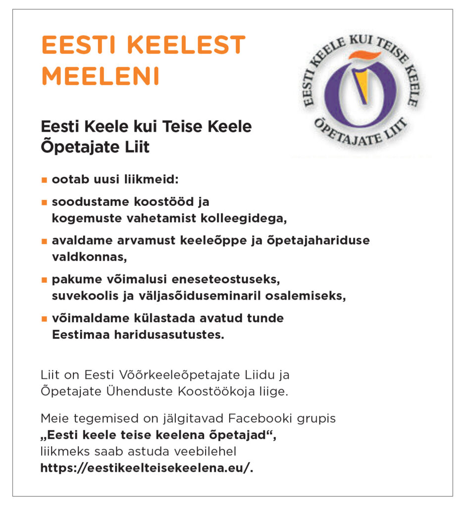 Eesti keel teise keelena muutuste tuules