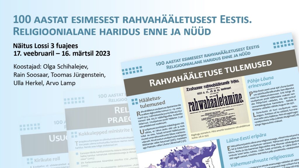 Näitus religioonialasest haridusest enne ja nüüd