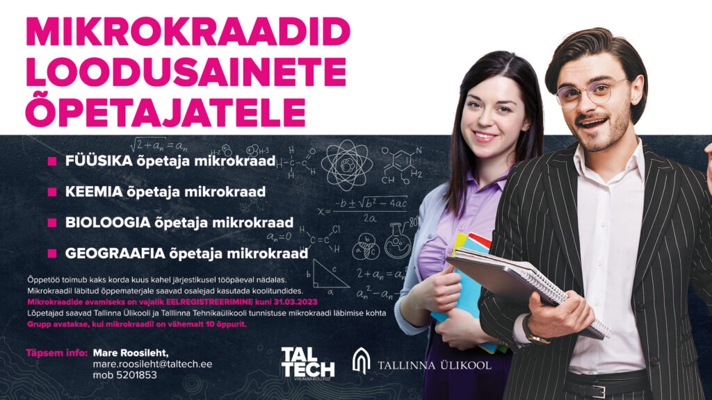 Loodusainete õpetaja mikrokraad – karjääripöörde võimalus