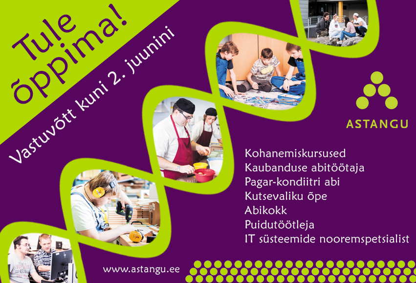 Tule õppima Astangu Kutserehabilitatsiooni Keskusesse!