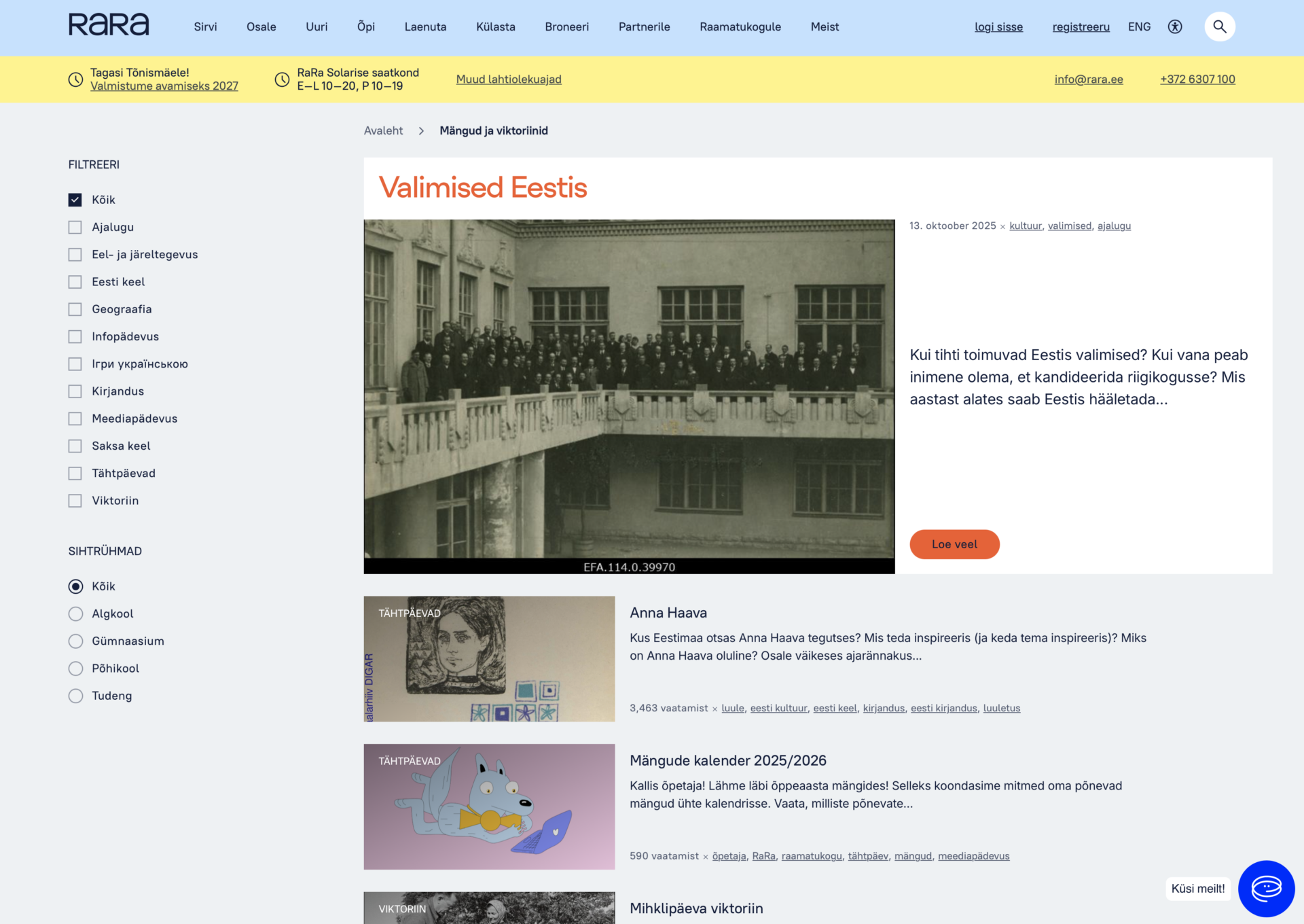 Raamatukogus saab infopädevust harjutada